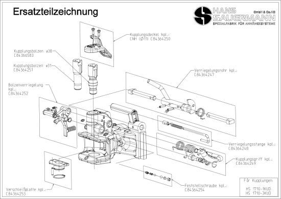 Kupplungsdeckel f. Sauermann CNH